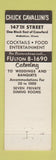 Matchbook Cover - Chuck Cavallini's Chuck Wagon Midlothian IL