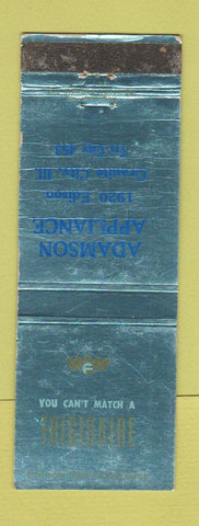 Matchbook Cover - Frigidaire Adamson Appliance Granite City IL WEAR