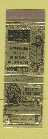 Matchbook Cover - Franklin Savings Chicago IL Benjamin