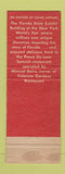 Matchbook Cover - Valencia Gardens Tampa FL