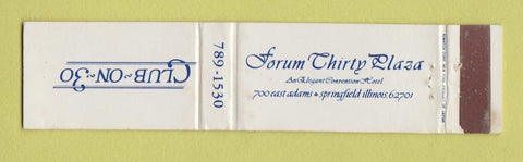 Matchbook Cover - Club on 30 Springfield IL 12 Strike