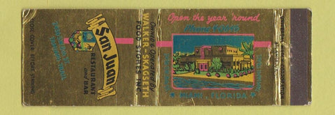 Matchbook Cover - San Juan Restaurant Bar Miami FL WEAR