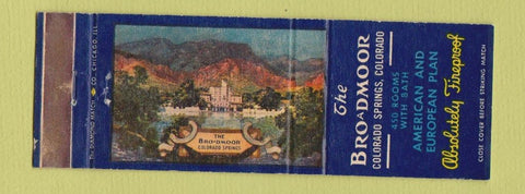 Matchbook Cover - Broadmoor Hotel Colorado Springs WEAR