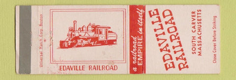 Matchbook Cover - Edaville Railroad South Carver MA WORN