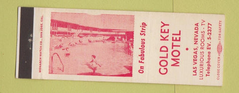 Matchbook Cover - Gold Key Motel Las Vegas NV