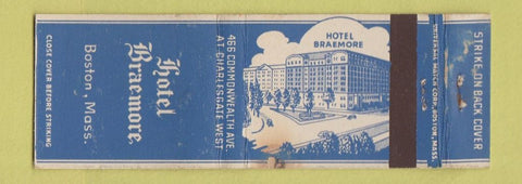 Matchbook Cover - Hotel Braemore Boston MA STAINED