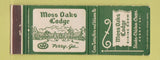 Matchbook Cover - Moss Oaks Lodge Perry GA