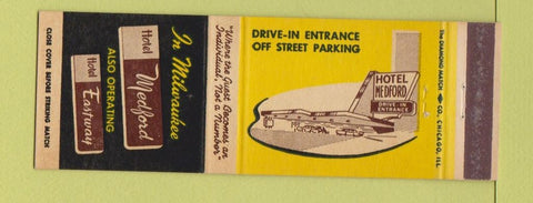 Matchbook Cover - Hotel Medford Eastway Milwaukee WI