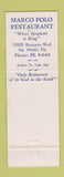 Matchbook Cover - Marco Polo Italian Restaurant Pizza North Miami FL