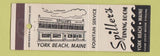 Matchbook Cover - Spiller's Dining Room York Beach ME