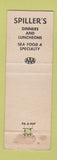 Matchbook Cover - Spiller's Dining Room York Beach ME