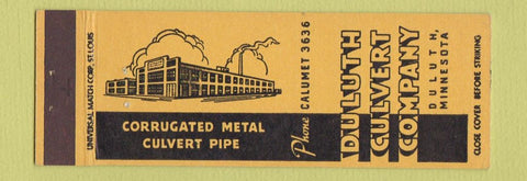 Matchbook Cover - Duluth Culvert Company MN