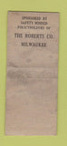 Matchbook Cover - Voice Safety Milwaukee WI insurance? Car BOBTAIL