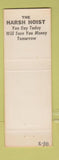 Matchbook Cover - Toms Hydraulic Supply Elk Grove CA