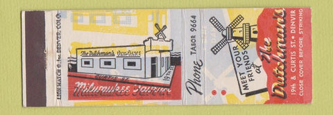 Matchbook Cover - The Dutchman Restaurant Denver Colorado PRINTING ERROR