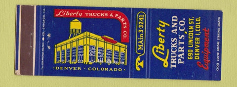 Matchbook Cover - Liberty Trucks  and Parts Denver Colorado