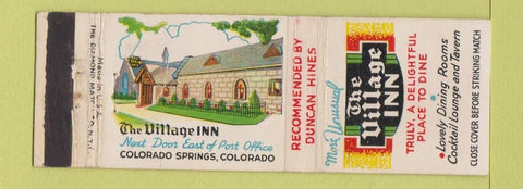 Matchbook Cover - The Village Inn Colorado Springs #1 WHITE