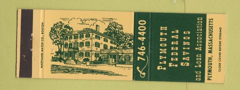 Matchbook Cover - Plymouth Federal Savings Plymouth MA
