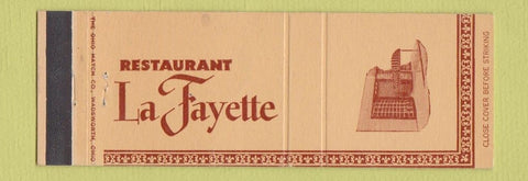 Matchbook Cover - Restaurant La Fayette Mobile AL