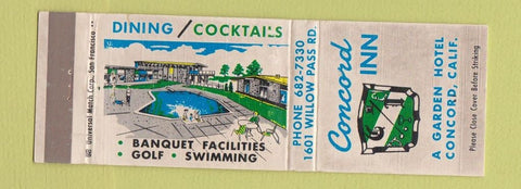 Matchbook Cover - Concord Inn CA WEAR