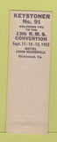 Matchbook Cover - Amy Miller Auto Supply Harrisburg PA GREEN Full Length