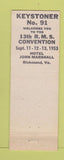 Matchbook Cover - Amy Miller Auto Supply Harrisburg PA WHITE Full Length
