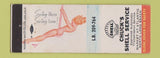 Matchbook Cover - Chuck's Sehll oil gas Long Beach CA pinup WEAR