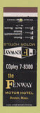 Matchbook Cover - Fenway Motor Hotel Boston MA