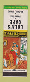 Matchbook Cover - Lola's Cafe McCall ID low phone # hillbilly