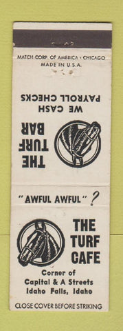 Matchbook Cover - The Turf Cafe Bar Idaho Falls ID horse