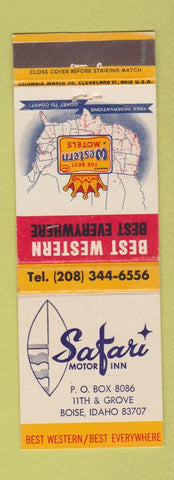 Matchbook Cover - Safari Motor Inn Boise ID