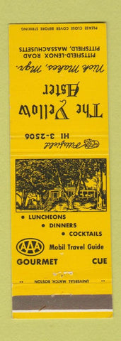 Matchbook Cover - The Yellow Aster Pittsfield MA