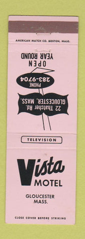 Matchbook Cover - Vista Motel Gloucester MA