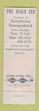 Matchbook Cover - The Oaks Inn Springfield MA
