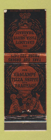 Matchbook Cover - Gaslampe Pizza Brauhaus Idaho Falls ID WEAR