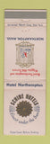 Matchbook Cover - Hotel Northampton Wiggins Old Tavern MA