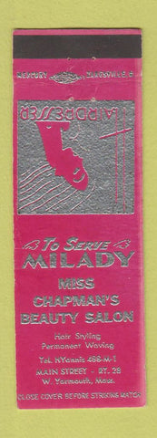 Matchbook Cover - Miss Chapman's Beauty Salon West Yarmouth MA