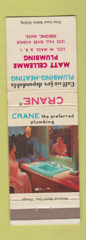 Matchbook Cover - Crane Bathroom Fixtures Seekonk MA Matt Cellemme WEAR