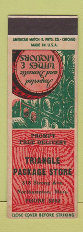 Matchbook Cover - Triangle Liquor Northampton MA SAMPLE