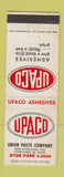 Matchbook Cover - UPACO Adhesives Union Paste Hyde Park MA