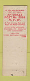 Matchbook Cover - VFW Bourne MA Aptucxet