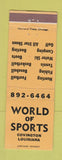 Matchbook Cover - World of Sportings Sporting Goods Covington LA