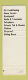 Matchbook Cover - Claiborne Hotel Courts Homer LA WORN