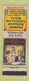 Matchbook Cover - Primos' Restaurant Monroe LA