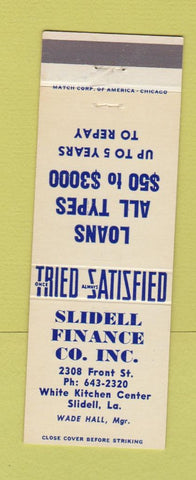 Matchbook Cover - Slidell Finance LS