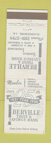 Matchbook Cover - Iberville Trust Savings Bank Plaquemine LA
