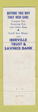 Matchbook Cover - Iberville Trust Savings Bank Plaquemine LA