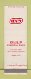 Matchbook Cover - Gulf National Bank Lake Charles LA