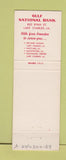 Matchbook Cover - Gulf National Bank Lake Charles LA