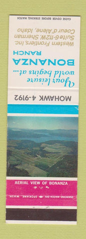 Matchbook Cover - Bonanza Ranch Coeur D' Alene ID